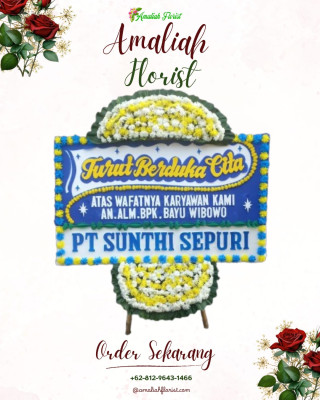 Papan Bunga Duka di Bojong Pondok Terong